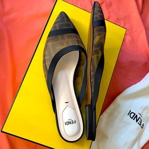 Brown Fendi Sabots Size 38 (Worn Twice)